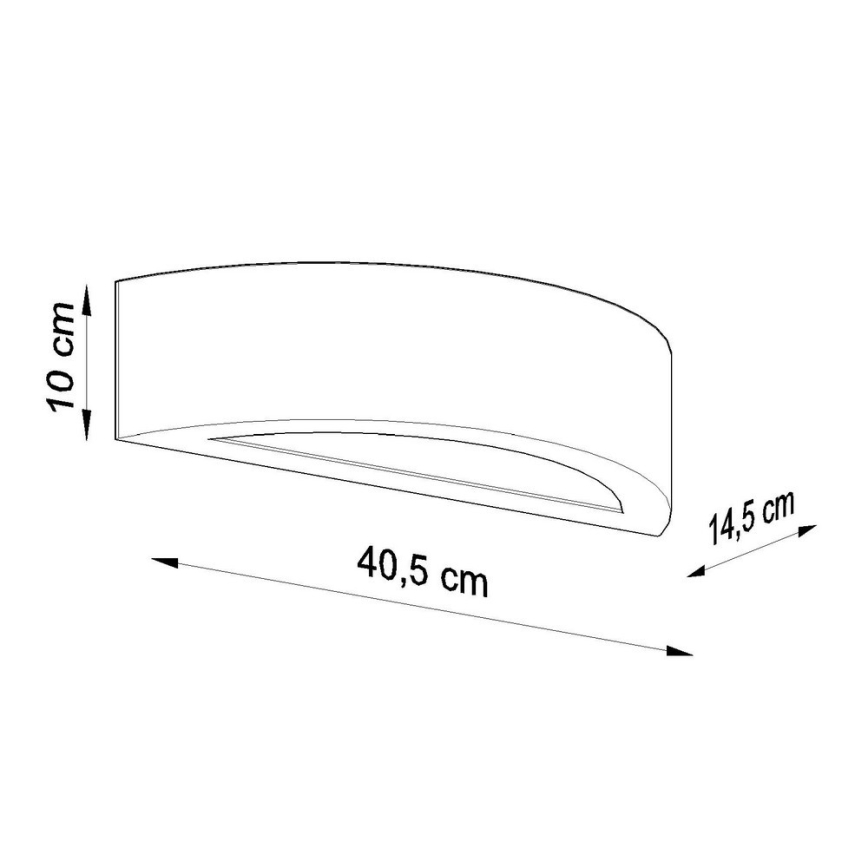 Sieninis šviestuvas ATENA 1xE27/60W/230V 40,5 cm balta