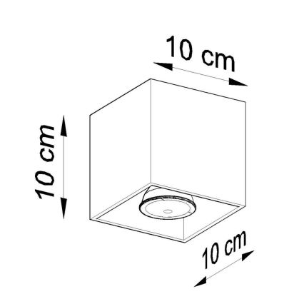 Sollux SL.0027 - Lubinis šviestuvas QUAD 1 1xGU10/40W/230V balta