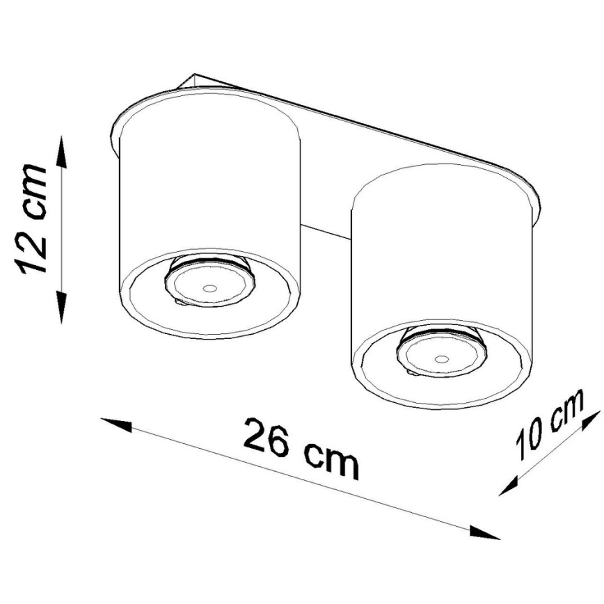 Akcentinis apšvietimas ORBIS 2 2xGU10/40W/230V juoda