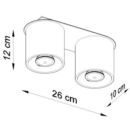 Akcentinis apšvietimas ORBIS 2 2xGU10/40W/230V pilka