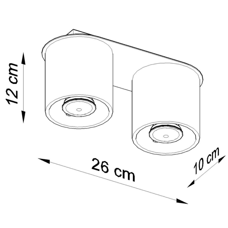 Akcentinis apšvietimas ORBIS 2 2xGU10/40W/230V pilka