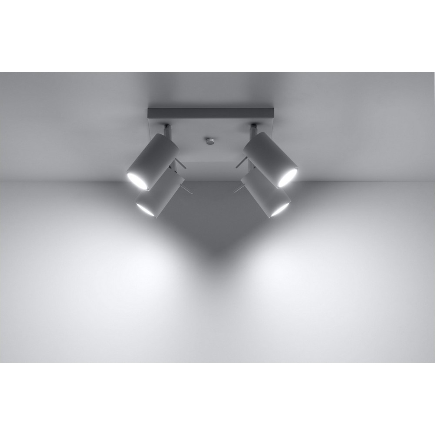 Akcentinis apšvietimas RING 4 4xGU10/10W/230V balta