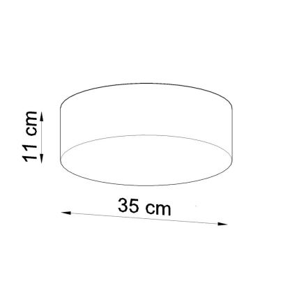 Sollux SL.0123 - Lubinis šviestuvas ARENA 35 2xE27/60W/230V balta