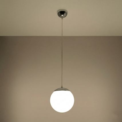 Pakabinama liustra UGO, 1xE27/15W/230V, skers. 20 cm, balta / blizgus chromas
