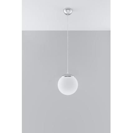 Pakabinama liustra UGO, 1xE27/15W/230V, skers. 20 cm, balta / blizgus chromas