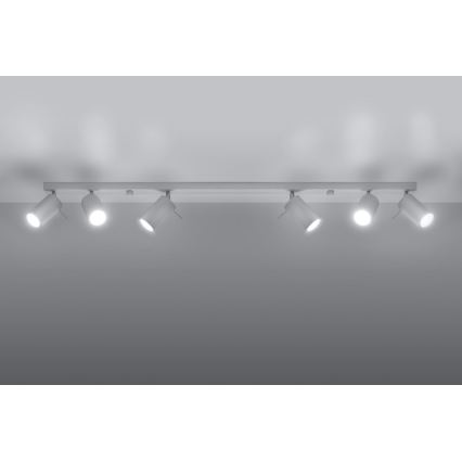 Akcentinis apšvietimas RING 6L 6xGU10/10W/230V balta