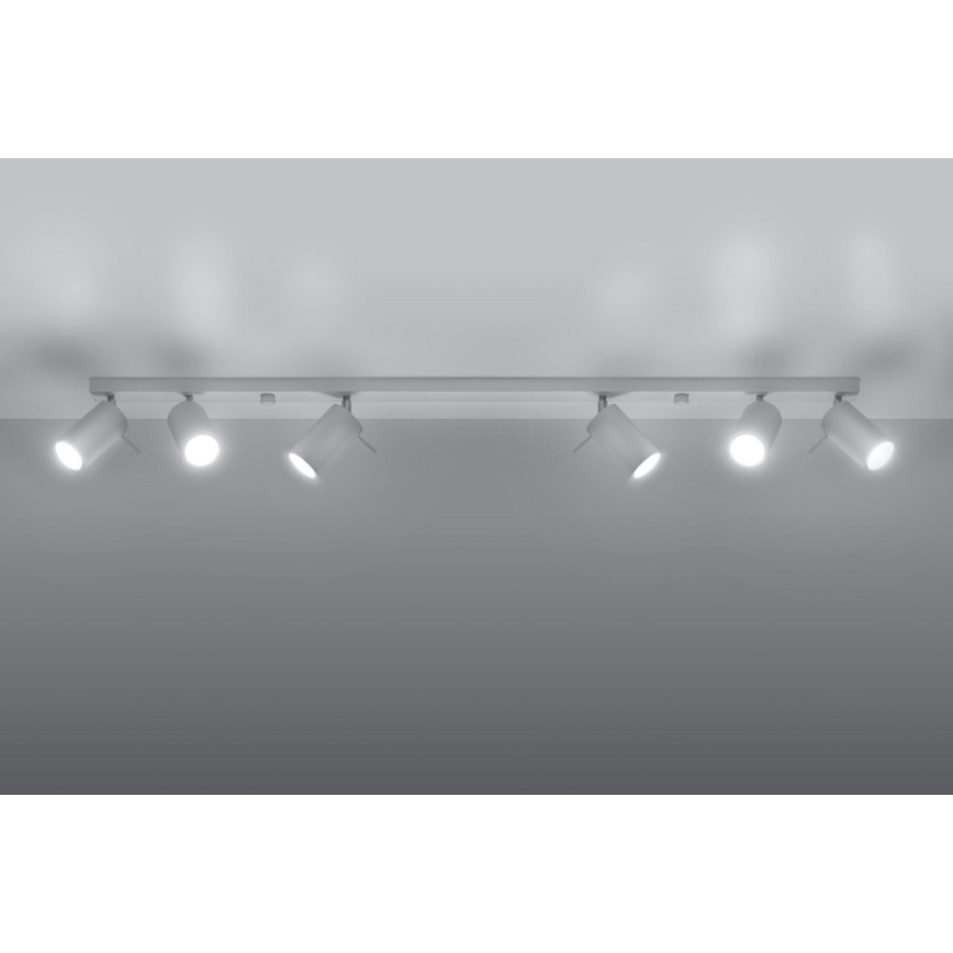 Akcentinis apšvietimas RING 6L 6xGU10/10W/230V balta