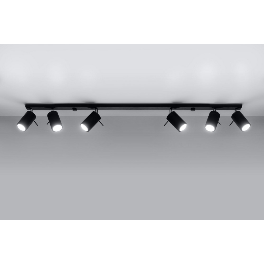 Akcentinis apšvietimas RING 6L 6xGU10/10W/230V juoda