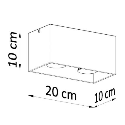 Akcentinis apšvietimas QUAD 2xGU10/40W/230V