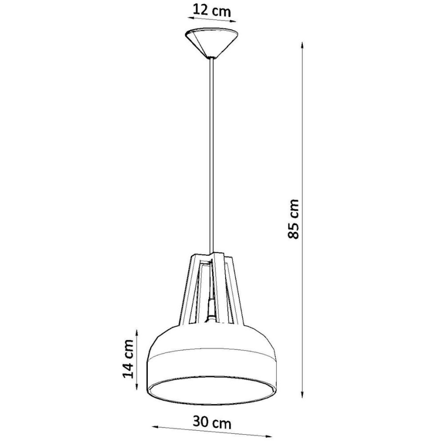 Pakabinamas sietynas CASCO 1xE27/60W/230V diametras 30 cm Beržas