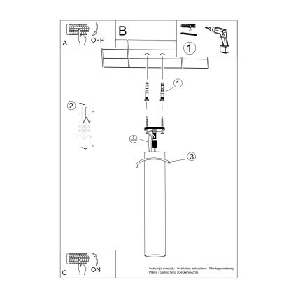 Akcentinis apšvietimas LAGOS 1xGU10/10W/230V 30 cm balta