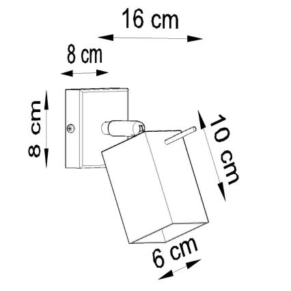 Sieninis akcentinis šviestuvas MERIDA 1xGU10/40W/230V pilkas