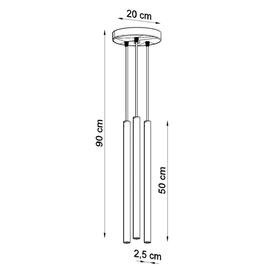 Pakabinamas sietynas PASTELO 3xG9/8W/230V balta