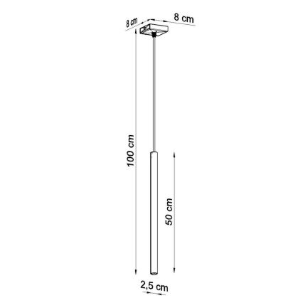 Pakabinamas sietynas PASTELO 1xG9/8W/230V juoda