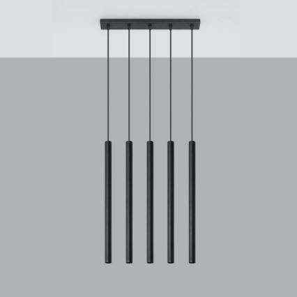 Pakabinamas sietynas PASTELO 5xG9/8W/230V juoda