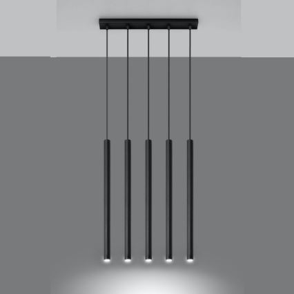 Pakabinamas sietynas PASTELO 5xG9/8W/230V juoda