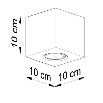 Sollux SL.0489 - Lubinis šviestuvas QUAD 1xGU10/40W/230V beton