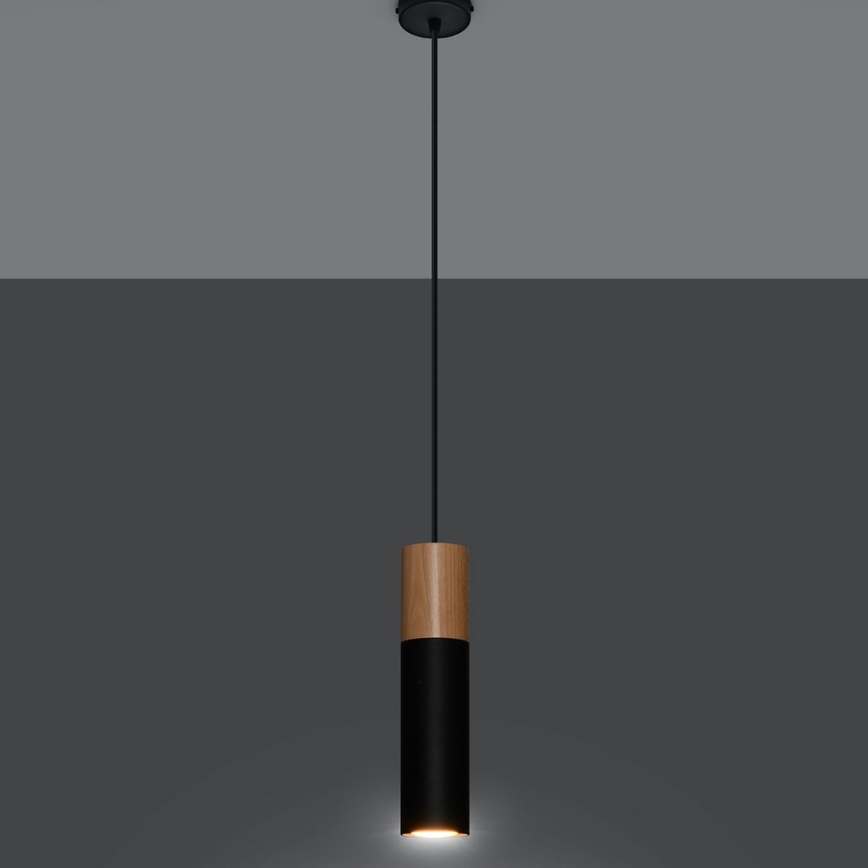 Pakabinamas sietynas PABLO 1xGU10/40W/230V juoda/bukas