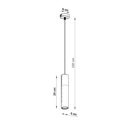 Pakabinamas sietynas PABLO 1xGU10/40W/230V juoda/bukas