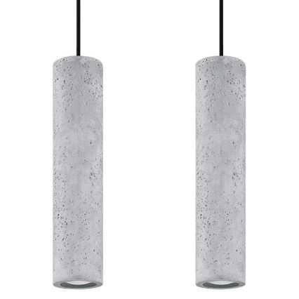 Pakabinamas sietynas LUVO 2xGU10/40W/230V betonas/juodas