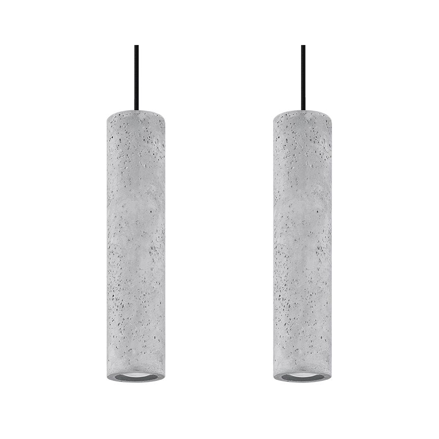 Pakabinamas sietynas LUVO 2xGU10/40W/230V betonas/juodas