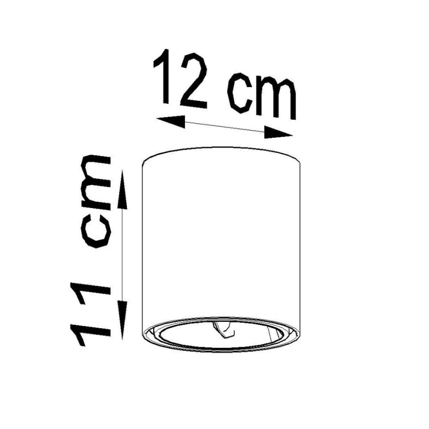 Akcentinis apšvietimas TIUBE 1xGU10-AR111/10W/230V