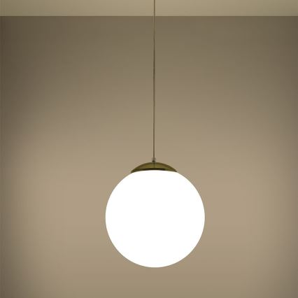 Pakabinamas šviestuvas ant laido TOYA 1xE27/60W/230V skersmuo 30 cm balta/auksinė