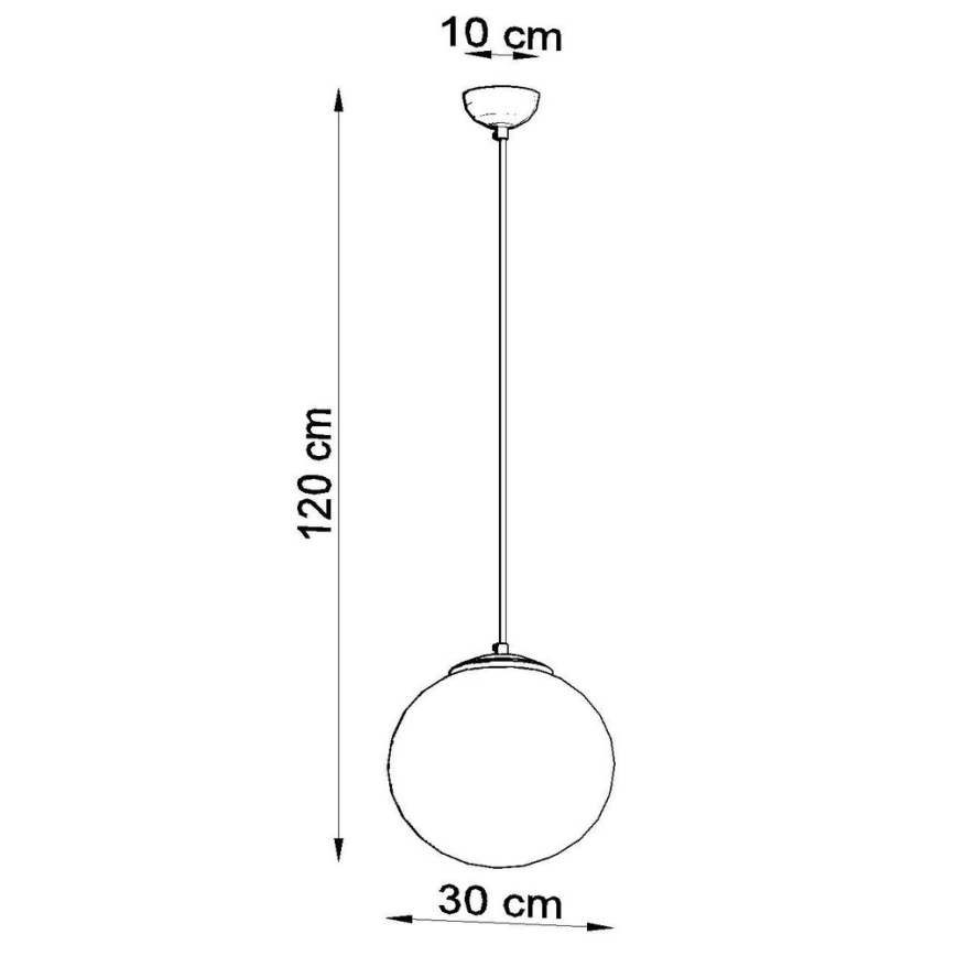 Pakabinamas šviestuvas ant laido TOYA 1xE27/60W/230V skersmuo 30 cm balta/auksinė