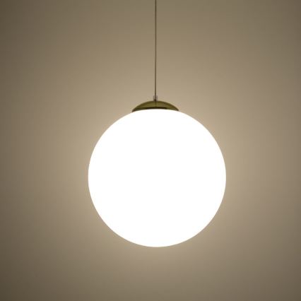 Pakabinamas šviestuvas ant laido TOYA 1xE27/60W/230V Ø 40 cm balta/auksinė