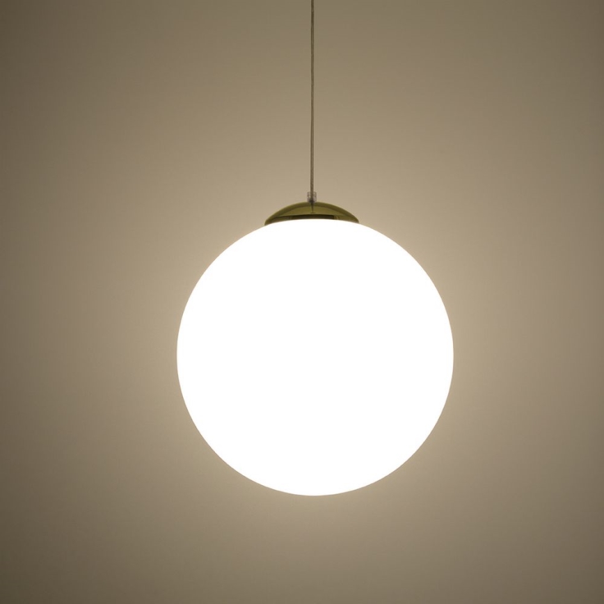 Pakabinamas šviestuvas ant laido TOYA 1xE27/60W/230V Ø 40 cm balta/auksinė