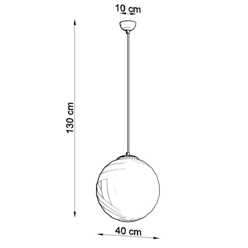 Pakabinamas šviestuvas ant laido TOYA 1xE27/60W/230V Ø 40 cm balta/auksinė