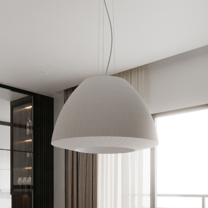 Pakabinamas sietynas BELLA 3xE27/60W/230V d. 60 cm baltas