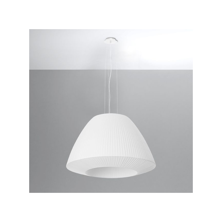 Pakabinamas sietynas BELLA 3xE27/60W/230V d. 60 cm baltas