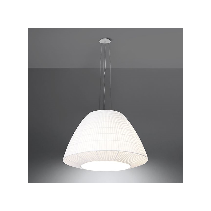 Pakabinamas sietynas BELLA 3xE27/60W/230V d. 60 cm baltas