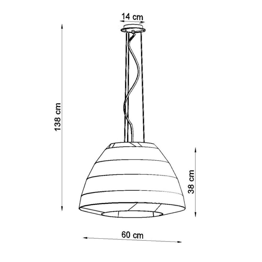 Pakabinamas sietynas BELLA 3xE27/60W/230V d. 60 cm baltas