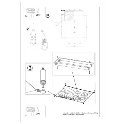 LED lubinis šviestuvas LUNA 2xG13/8,5W/230V 80x105 cm balta