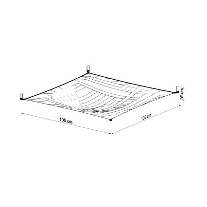 LED lubinis šviestuvas LUNA 4xG13/8,5W/230V 105x105 cm balta