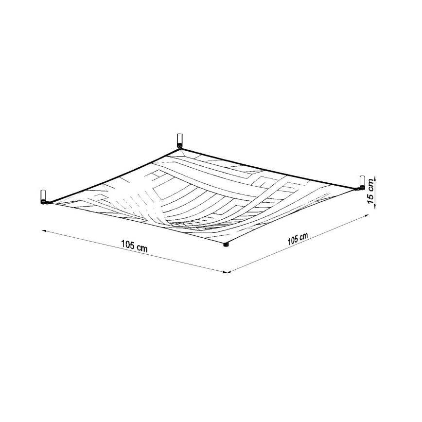 LED lubinis šviestuvas LUNA 4xG13/8,5W/230V 105x105 cm balta