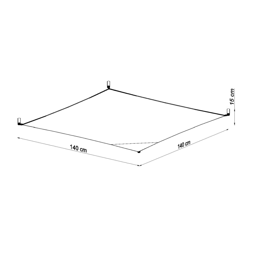 LED lubinis šviestuvas LUNA 6xG13/8,5W/230V 140x140 cm balta