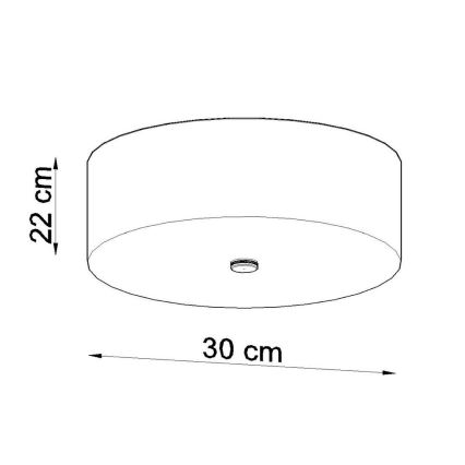 Lubinis šviestuvas SKALA 3xE27/60W/230V diametras 30 cm balta