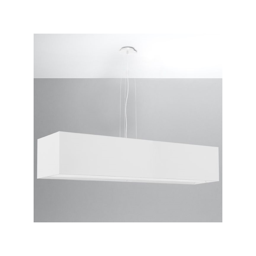 Pakabinamas sietynas SANTA 5xE27/60W/230V 120 cm baltas