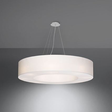 Pakabinamas sietynas SATURNO 8xE27/60W/230V d. 90 cm baltas