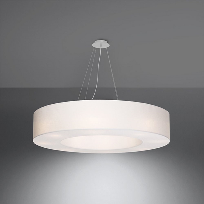 Pakabinamas sietynas SATURNO 8xE27/60W/230V d. 90 cm baltas