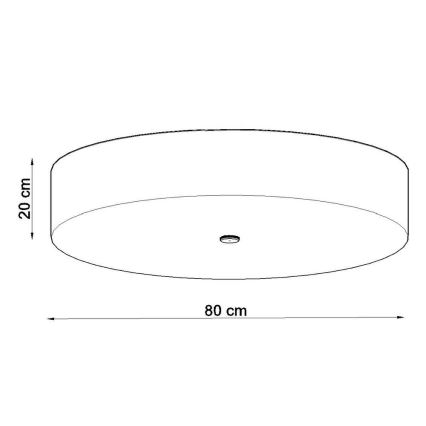 Lubinis šviestuvas SKALA 6xE27/60W/230V d. 80 cm juodas