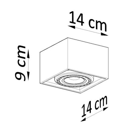 Lubinis šviestuvas QUATRO AR111 1xGU10/40W/230V betonas