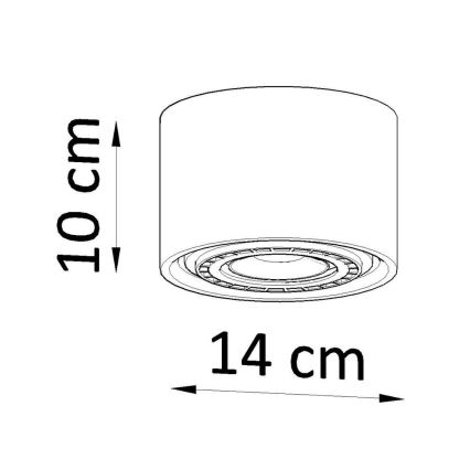 Lubinis šviestuvas BASIC AR111 1xGU10/40W/230V bukas