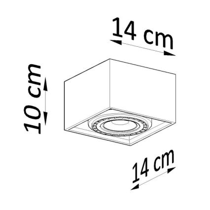 Lubinis šviestuvas QUATRO AR111 1xGU10/40W/230V bukas