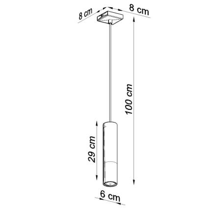 Pakabinamas sietynas LOOPEZ 1xGU10/40W/230V juodas/auksas