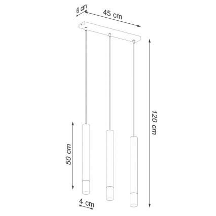 Pakabinamas sietynas VIZIER 3xG9/40W/230V baltas