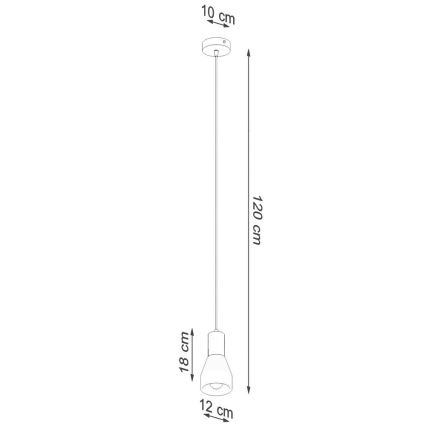 Pakabinamas sietynas QUBIC 1xE27/60W/230V betonas/Beržas/bukas